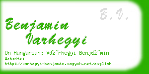 benjamin varhegyi business card